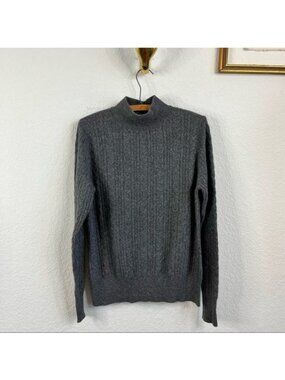 Katherine Kelly Cable Knit Turtleneck Cashmere Sweater